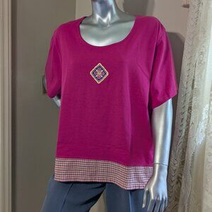Kim Rodgers Sport Pink Short Sleeve T-shirt size 3X
